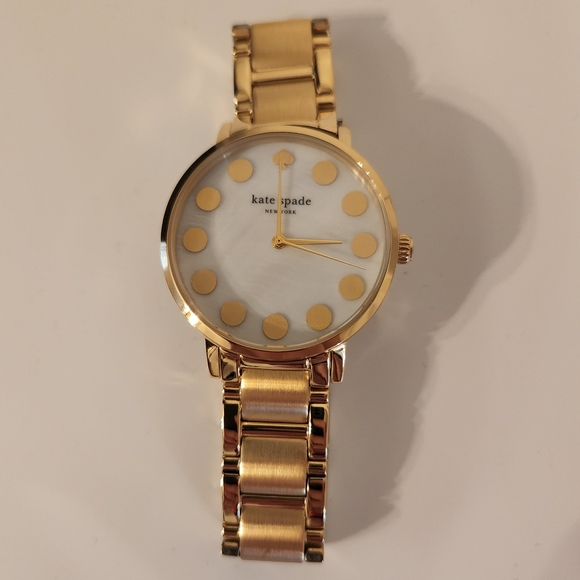 kate spade | Gold Watch with White Opal Face main image 5